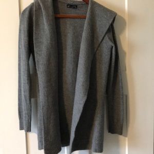 Gray wool cardigan